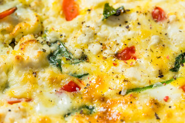 Healthy Homemade Feta and Spinach Fritatta Skillet