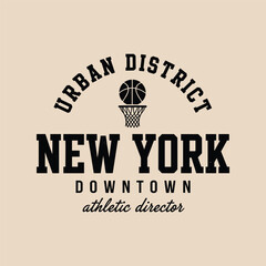New York Downtown Basketball Graphic Design