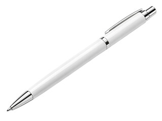 White ballpoint pen isolated on black background isolated on white background isolated on transparent background