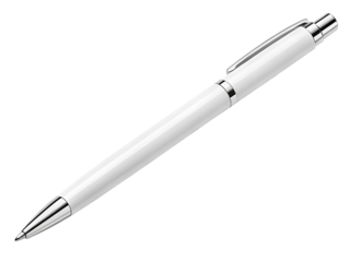 White ballpoint pen isolated on black background isolated on white background isolated on transparent background