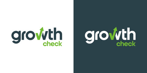 Modern growth logo design template illustration. Abstract arrow shape vector design with technology model. Symbol for business startup, marketing, finance and management company