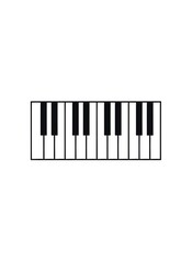 Fototapeta premium Piano Keys Vector – Minimalist Music Design