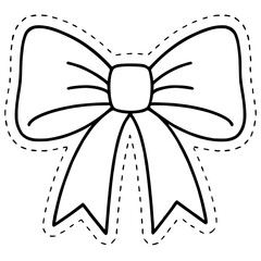 Black and white bow clipart perfect for coloring crafts, bulletin boards, and holiday decorations. Great for Christmas worksheets, DIY projects, and printable classroom activities for kids.