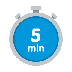 Stopwatch Icon Displaying Five Minutes A Visual Representation of Time and Duration
