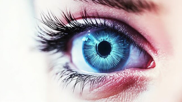 Human eye observing technology, digital data, and cybernetics
