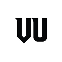 VU monogram logo design letter text name symbol monochrome logotype alphabet character simple logo