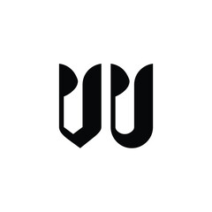VU monogram logo design letter text name symbol monochrome logotype alphabet character simple logo