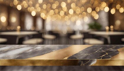 Luxury restaurant or bar table, product display copy space, elegant background