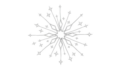 Obraz premium Elegant Snowflake Design on White Background