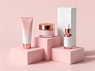 Minimalist cosmetic product mockup