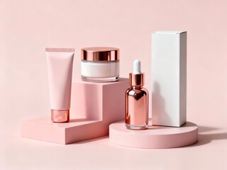 Minimalist cosmetic product mockup