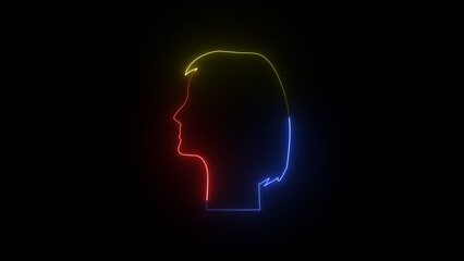 neon man woman person icon