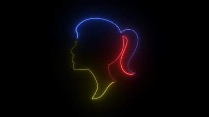 neon man woman person icon