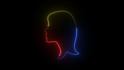 neon man woman person icon