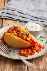 Stuffed Potatoes with Mushroom Mince