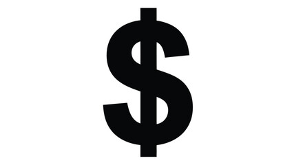 Obraz premium Isolated dollar sign symbol on white background finance and investment concept