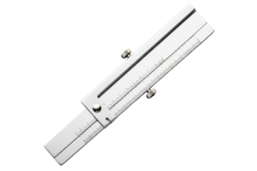 Stainless steel pocket caliper for precise measurements isolated on transparent background