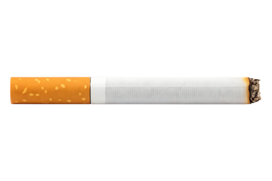 Single cigarette isolated on black background isolated on white background isolated on transparent background