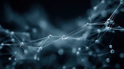 Abstract Representation of Connected Nodes and Web-Like Structures in a Dark Digital Environment