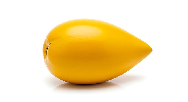 Yellow lucuma fruit isolated on white background
