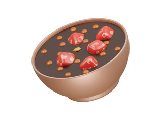 feijoada icon 3d illustration render