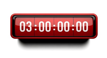 Digital countdown timer with three days showing a limited time sale or event