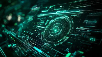 Digital user interface displaying data analytics and advanced technology - Powered by Adobe