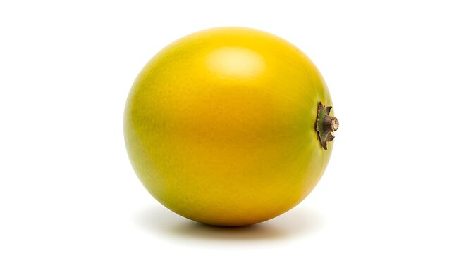 Yellow lucuma fruit, isolated on white background