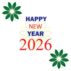 Happy new year 2026 vector illustration