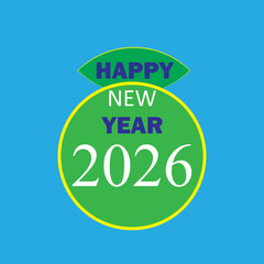 Happy new year 2026 vector