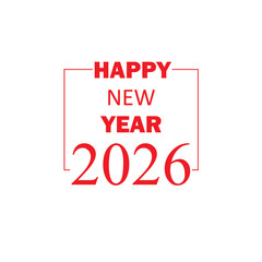 Happy New Year 2026 vector art