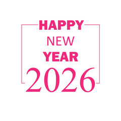 Happy new year 2026 vector