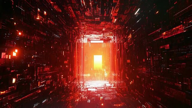 Digital tunnel connecting abstract data network cyberspace