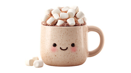cheerful emoji with a hot cocoa mug