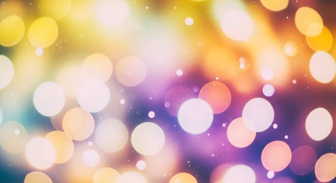 Abstract circular light spots, vibrant bokeh effect with blurred colorful design