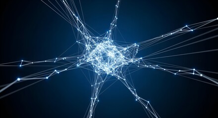 Complex neural network visualization representing artificial intelligence concept