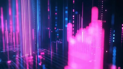 Big data global financial analysis visualizing information - Powered by Adobe