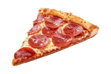 Delicious pepperoni pizza slice restaurant setting food photography