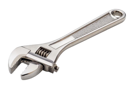 Using adjustable wrench for diy repairs home workshop tool showcase