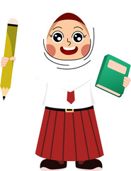 illustration of elementary school children