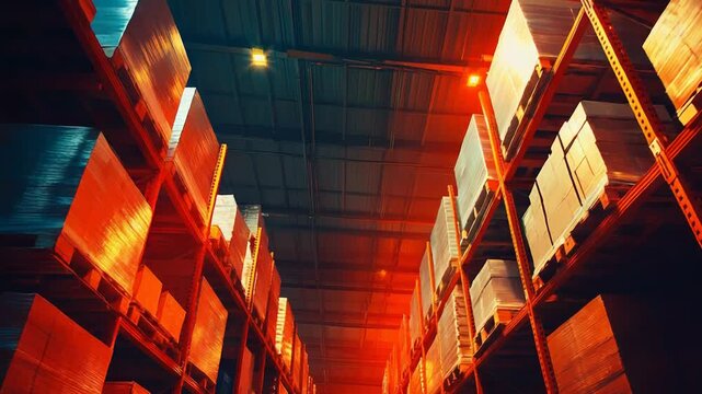 Warehouse storage racking industrial logistics supply chain management