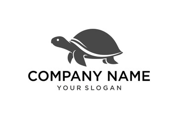 Simple Minimalist Turtle Logo Design for Company Branding