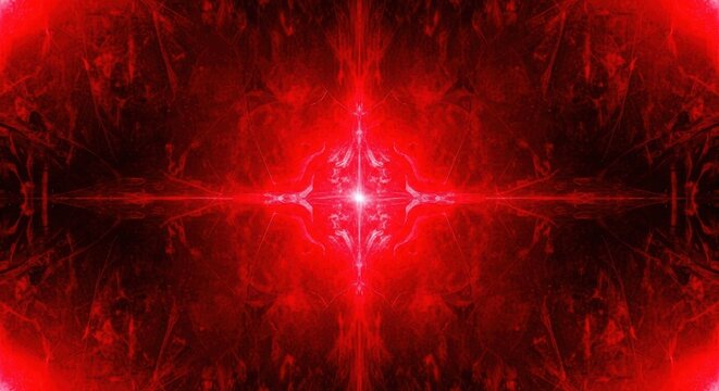 Abstract red energy background with central glowing light effect design