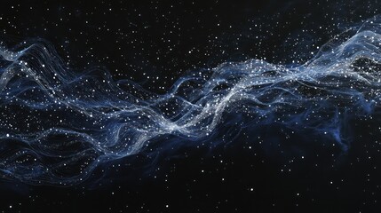 delicate, shimmering energy thread, stretched taut across a vast, starry void, representing a fragile interdimensional customs agreement