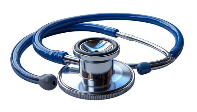 Stethoscope with metallic details,  healthcare and medical concept PNG.