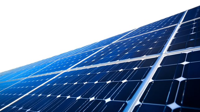 Close up of solar panels, a sustainable energy source for the future