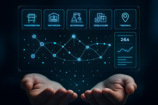 Futuristic Holographic Display of Logistics and Tracking
