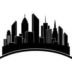 Obraz premium city skyline vector illustration