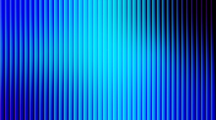 Hypnotic gradient of cool blues and radiant cyans in a series of textured vertical bars, offering a sleek and futuristic backdrop for media and contemporary presentations