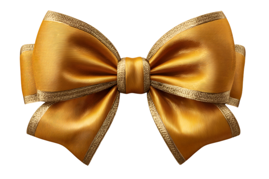 Gold Bow and Ribbon Realistic shiny satin with shadow place on left corner for decorate your wedding invitation card ,greeting card or gift boxes vector EPS10 isolated on white background.